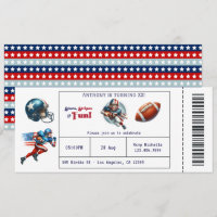 All American Boy Football Ticket Birthday Party