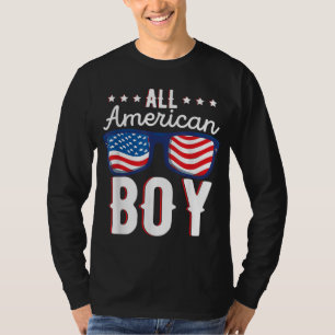 All American Boy Kids Fourth Of July Family Americ T-Shirt