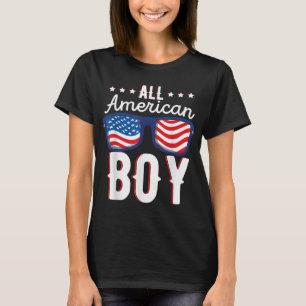 All American Boy Kids Fourth Of July Family Americ T-Shirt