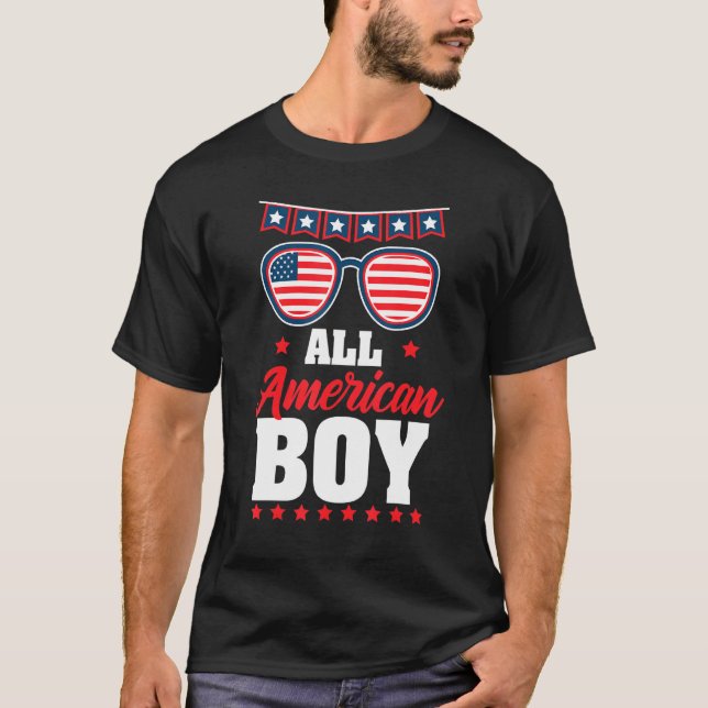 All American Boy Man Guy Dad Ultimate 4th Of July T-Shirt (Front)