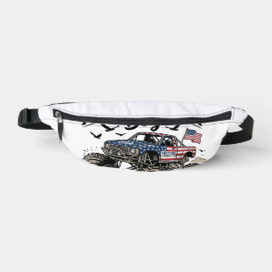 All American Boy Patriotic Monster Truck T-Shirt_1 Bum Bags