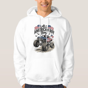All American Boy Patriotic Monster Truck T-Shirt_1 Hoodie