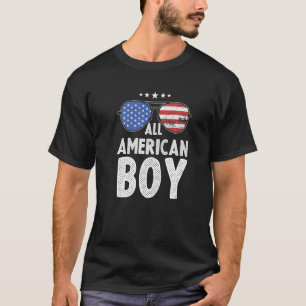 All American Boy Usa Flag Independence Day 1776 4t T-Shirt