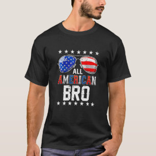 All American Bro Us Flag For Matching Brother 4th  T-Shirt