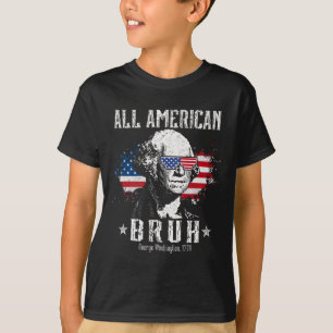 All American Bruh 4th Of July Boys Patriotic Teens T-Shirt