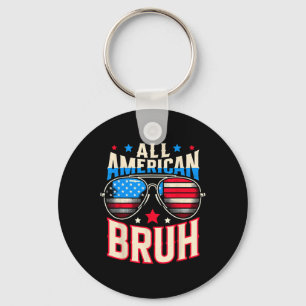 All American Bruh 4th Of July Brother Key Ring