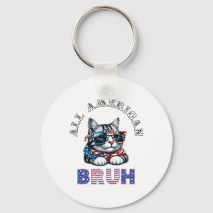 All American Bruh 4th Of July Key Ring