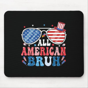 All American Bruh Fourth Of July Boys Shirt Americ Mouse Pad