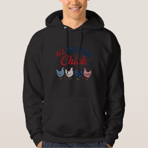 All American Chick Patriotic Chicken Shirt Design_