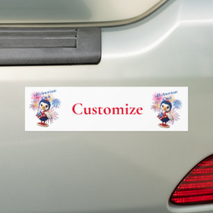 All-American Chick Thunder_Cove  Bumper Sticker
