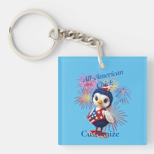 All-American Chick Thunder_Cove  Key Ring (Front)
