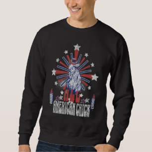 All American Chick USA The 4th Flag Fourth Of July Sweatshirt