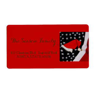 All American Christmas Holiday Address Label