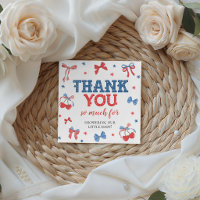 All American Coquette Bow Favour Gift Tags
