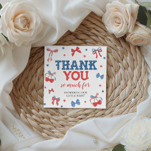 All American Coquette Bow Favour Gift Tags
