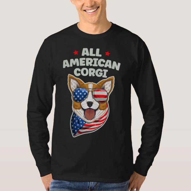 All American Corgi Th Of July T-Shirt (Front)