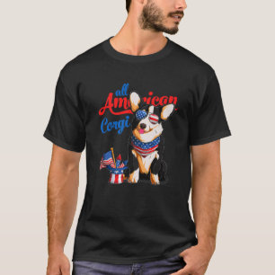 All American Corgi USA Sunglasses 4Th Of July Tric T-Shirt