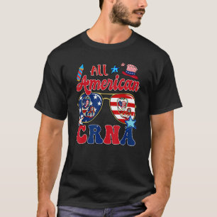 All American Crna Sunglasses American Flag 4th Of T-Shirt