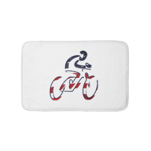 All-American Cyclist Bath Mat