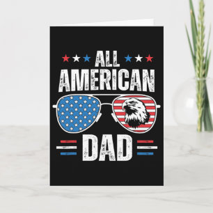 All American Dad 4th Of July Father's Day Sungles Card
