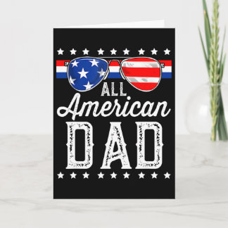 All American Dad 4th Of July Father's Day Sungles  Card