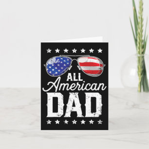 All American Dad 4th Of July Father's Day Sungles  Card