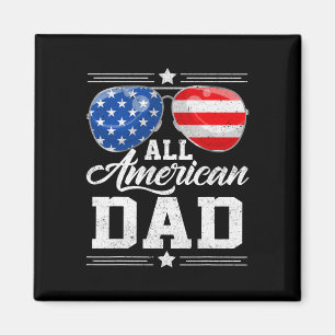 All American Dad 4th Of July Father's Day Sungles Magnet
