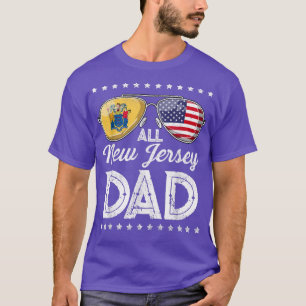 All American Dad Fathers Day New Jersey 4th Of Jul T-Shirt