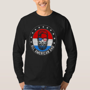 All American Dad Happy Father's Day 4th Of July Us T-Shirt