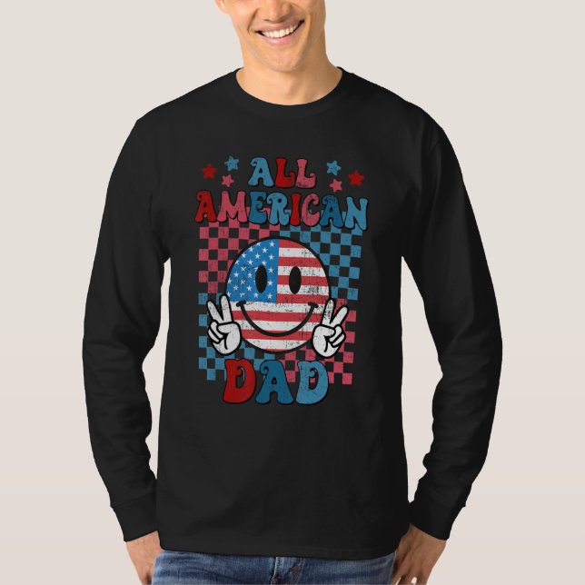 All American Dad Matching Family 4th of July Ameri T-Shirt (Front)