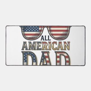 All American Dad Veteran Patriotic Sunglasses Shir Desk Mat