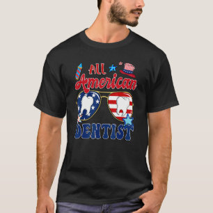 All American Dentist Sunglasses American Flag 4th  T-Shirt