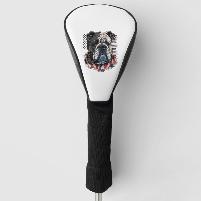 ALL AMERICAN DOG-lovers english bulldog 3 Golf Head Cover (Front)
