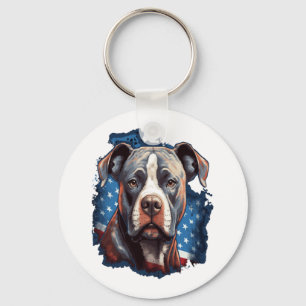 ALL AMERICAN DOG-lovers pit bull 4 Key Ring
