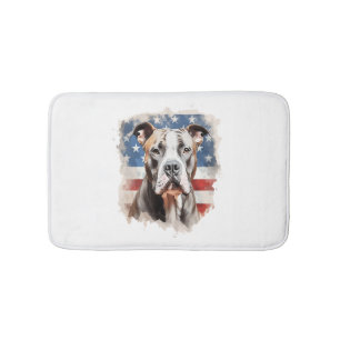 ALL AMERICAN DOG-lovers pit bull  Bath Mat