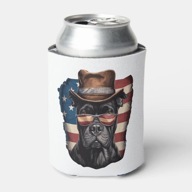 ALL AMERICAN DOG-lovers pit bull  Can Cooler (Can Front)