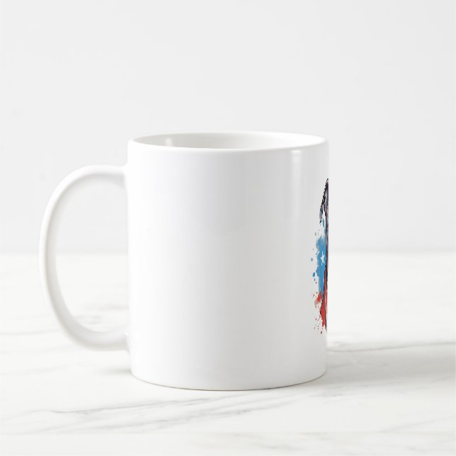 ALL AMERICAN DOG-lovers pit bull  Coffee Mug (Left)