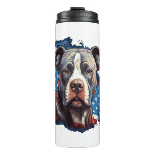 ALL AMERICAN DOG-lovers pit bull  Thermal Tumbler
