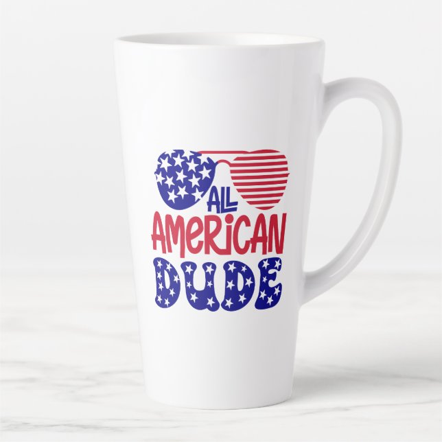 All American Dude-32286 Latte Mug (Right)