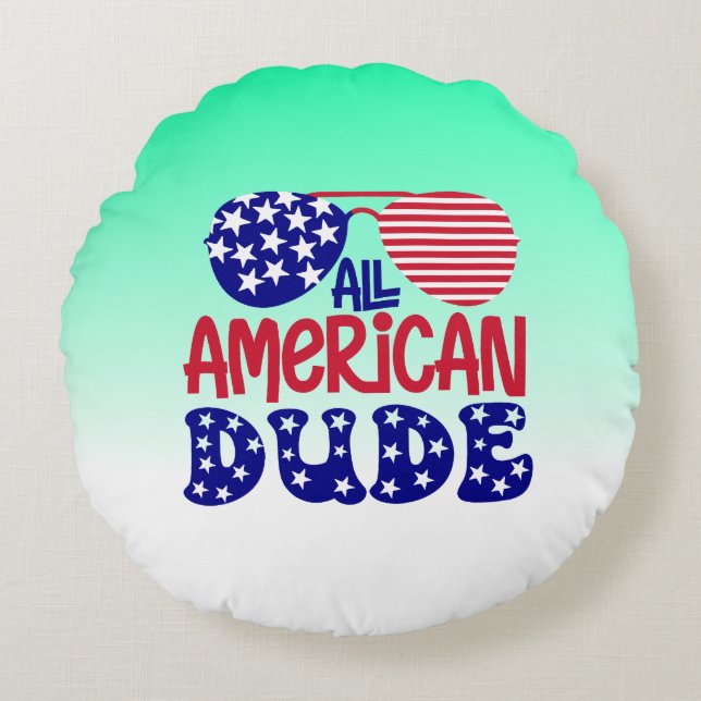 All American Dude-32286 Round Cushion (Front)