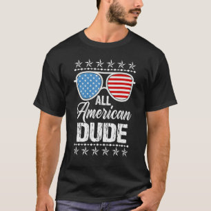All American Dude 4th Of July Boys Kids Sunglasses T-Shirt