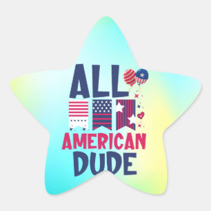 All American Dude-96993 Star Sticker