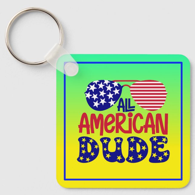 All American Dude Key Ring (Front)