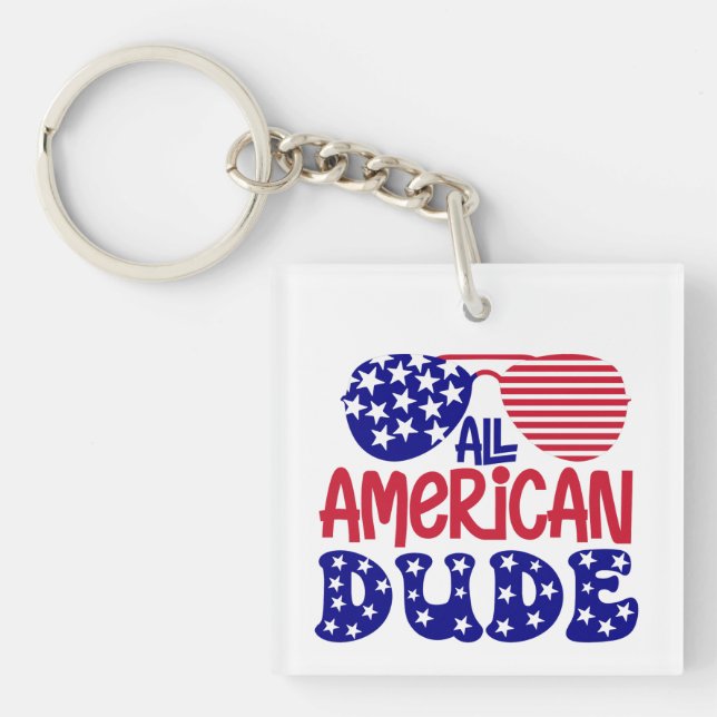 All American Dude  Key Ring (Front)