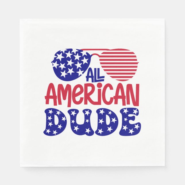 All American Dude  Napkin (Front)