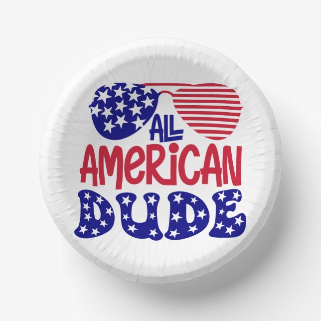 All American Dude  Paper Plates (Front)