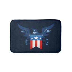 All American Eagle & Flag Patriotic Bath Mat