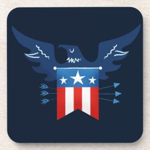 All American Eagle & Flag Patriotic Coaster
