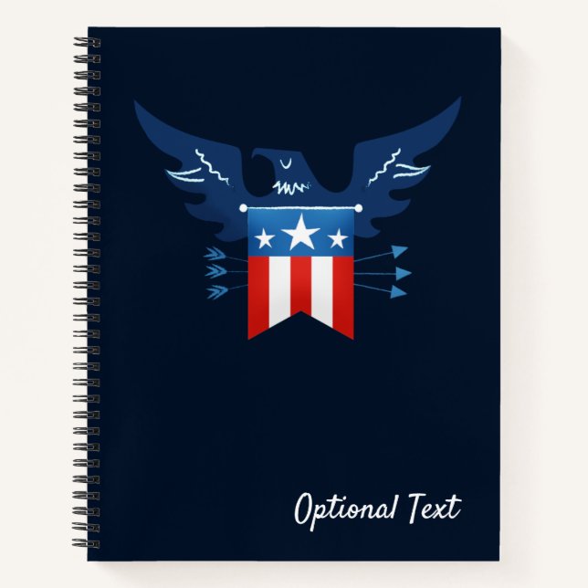 All American Eagle & Flag Patriotic Notebook (Front)