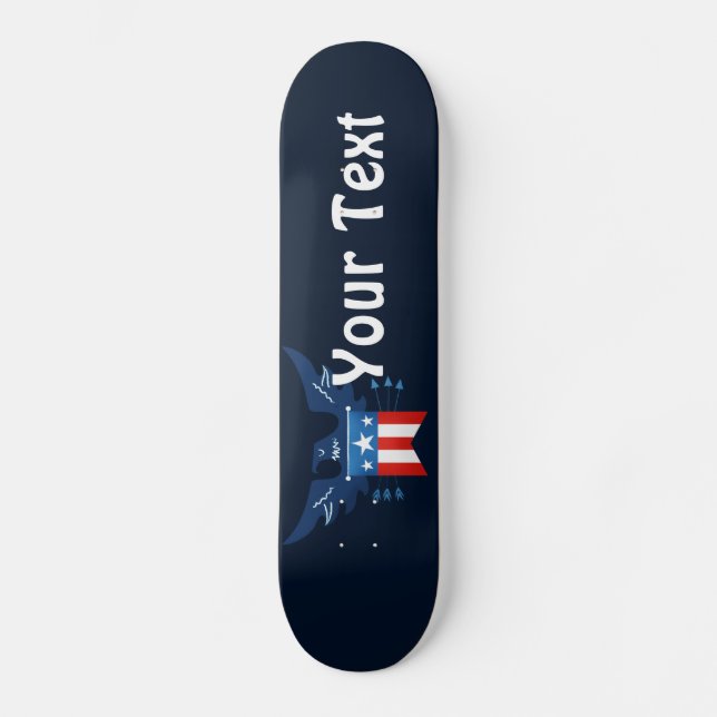 All American Eagle & Flag Patriotic  Skateboard (Front)